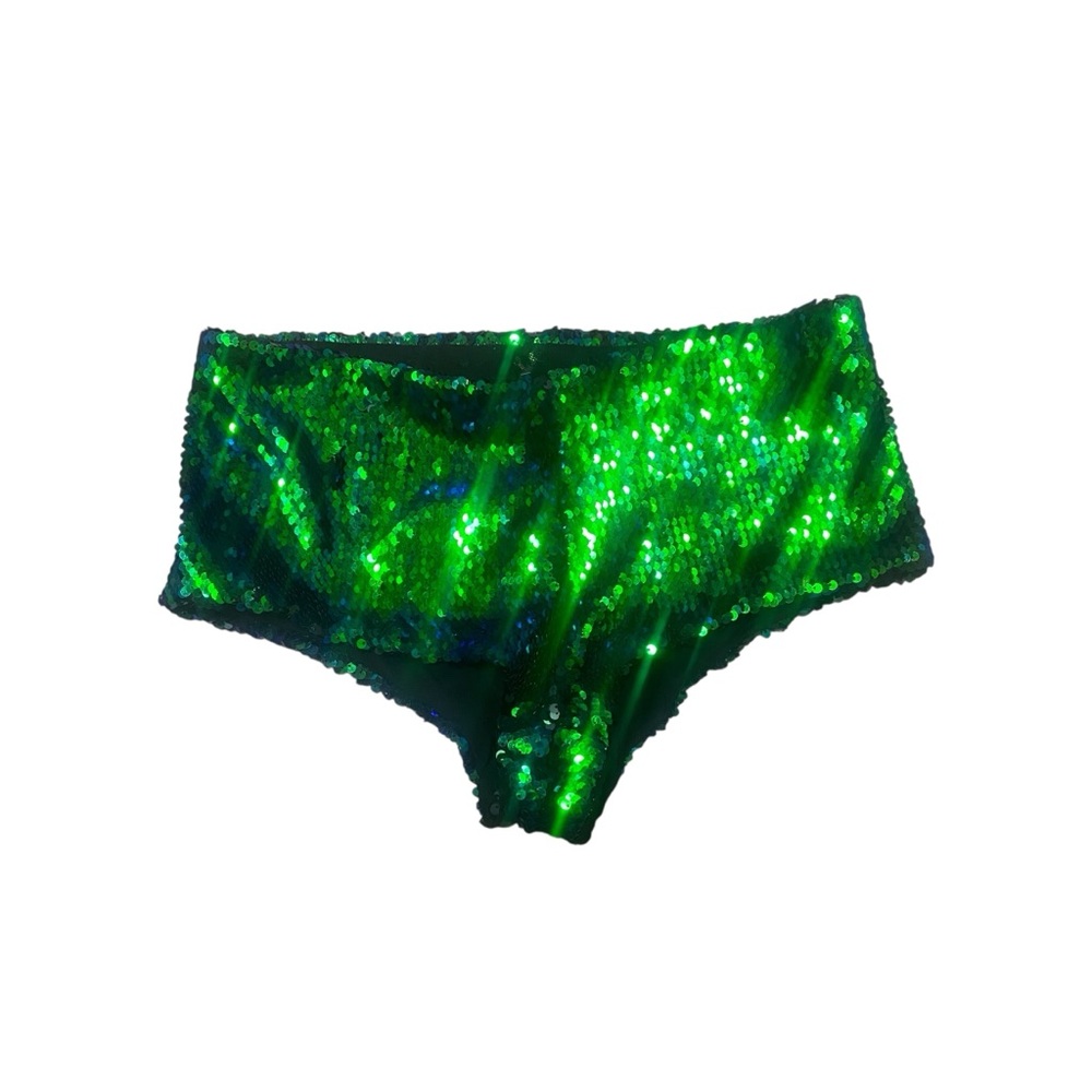 BodyRage Spencer’s Pole Shorts Size Medium Large Sequins